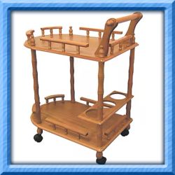 ORE INTERNACIONAL WOODEN 2 TIER WINE TABLE(NEW) $40