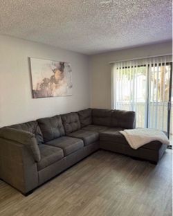 Large Gray Sectional Sofa w/ Chaise – MOVING SALE – $175