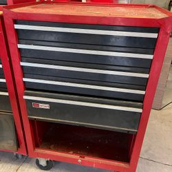 Vintage Sears Craftsman Rolling 5 Drawer Tool Cabinet