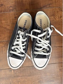 Converse black low top
