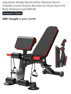 Adjustable Workout Bench 600lb Load