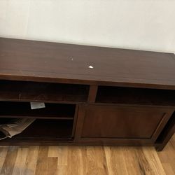Large Desk/ TV STAND & white Sofa 