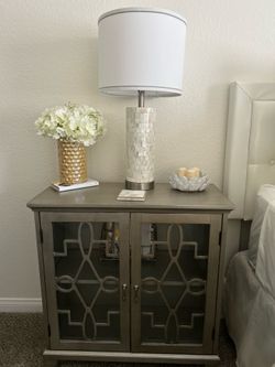 Decorative 2 shelf accent cabinet