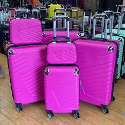 Pink outlet hard suitcase