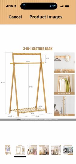 Small kids clothes rack