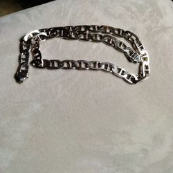 Sterling Silver Figaro Chain Necklace from Italy