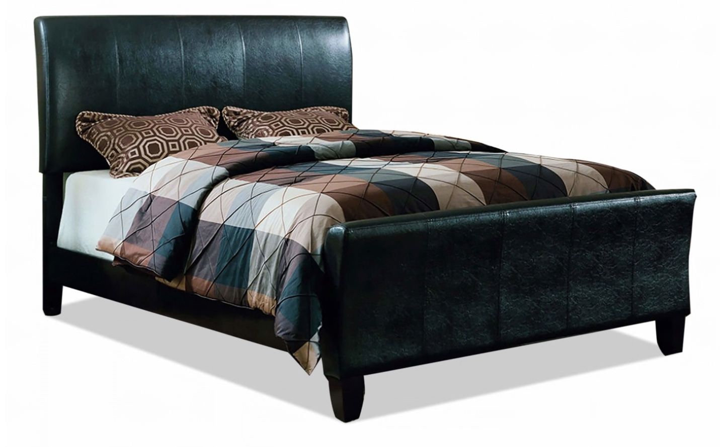 Ashley Furniture Upholstered Leather Queen Sleigh Bed Frame