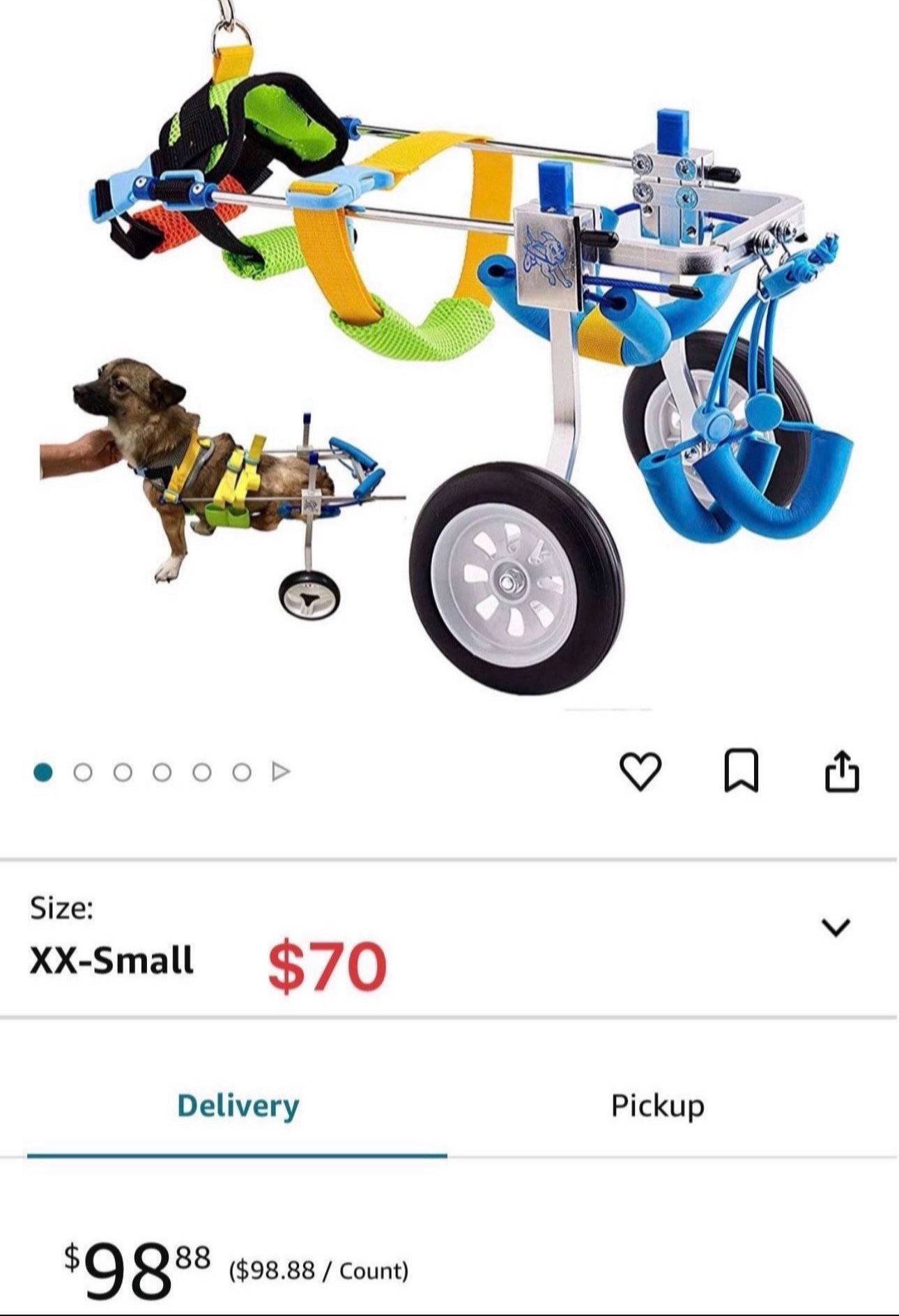 Adjustable Dog Cart/Wheelchair, for Pet/Doggie Wheelchairs with