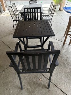 Bar height patio table!