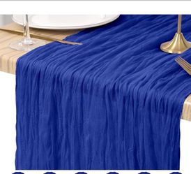 Cheesecloth Table Runner, Royal Blue, Long, 21x120 inch
10FT Rustic Sheer Boho Gauze with Crinkled Texture, Soft, Skin-friendly, Clean Edges, Reusable