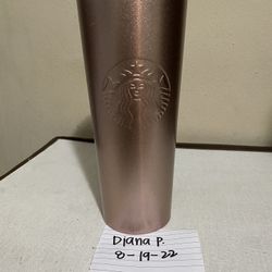 Rose Gold Starbucks Tumbler 