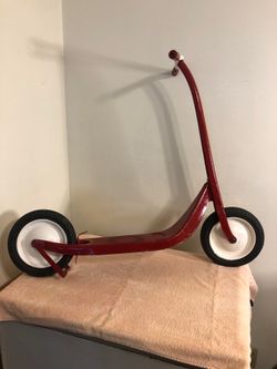 Vintage Red Scooter With Stand & Brake 9 1/2” Tires