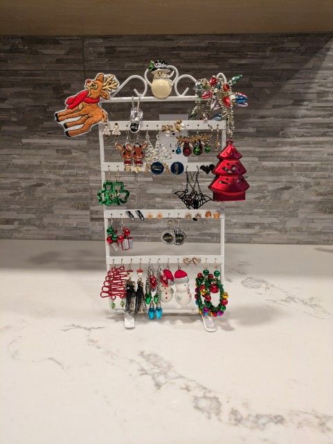 Various Earrings And Stand