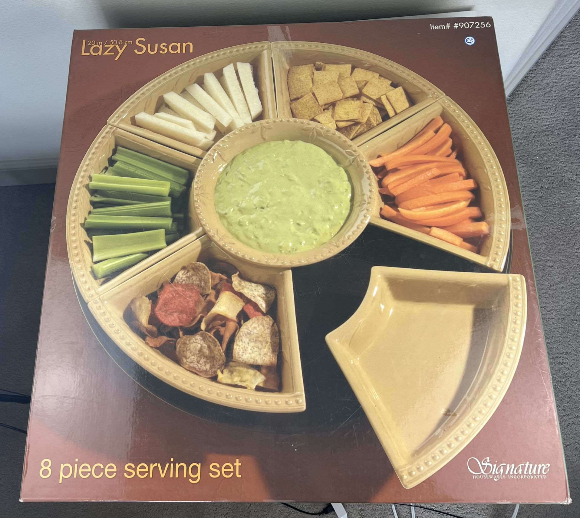 NEW IN BOX Lazy Susan 8 Piece Serving Set