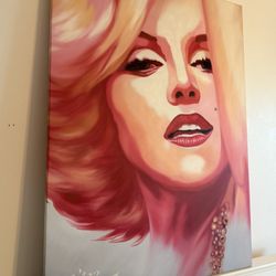 Large Canvas Artwork Marilyn Monroe Glam Portrait 