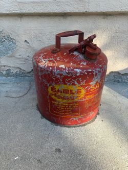 Vintage Eagle 5 Gallon Metal Safety Gas Can - Model UI-50-S