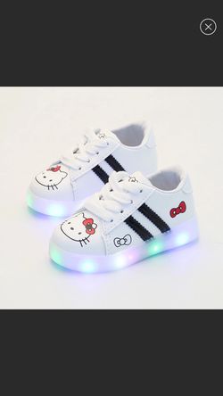 New White hello kitty Light Up Sneakers