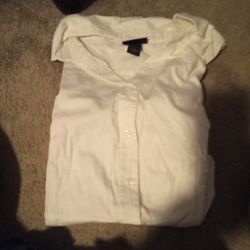 White Button Blouse Up Blouse 