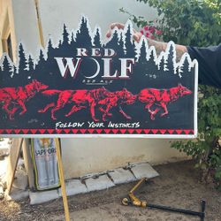 Red Wolf Sign 