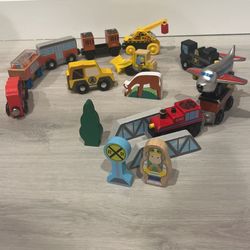 Wooden Trains And accessories 