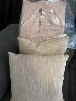 2pk  Square Throw Pillows Cream - Threshold