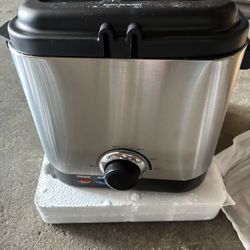 Fryer Basket Deep Cooking Fried Food Compact 1.2-Liter Brushed Stainless Steel