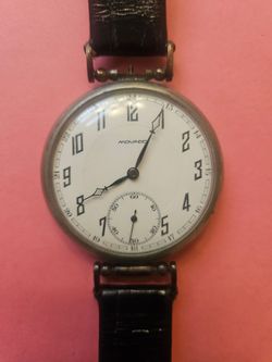 Antique WWI-Era Movado Swiss Trench Watch Style Convertible - Porcelain Dial