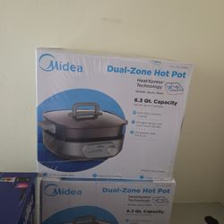 Midea Dual Zone Hot Pot. 6.3 Qt Capacity. 