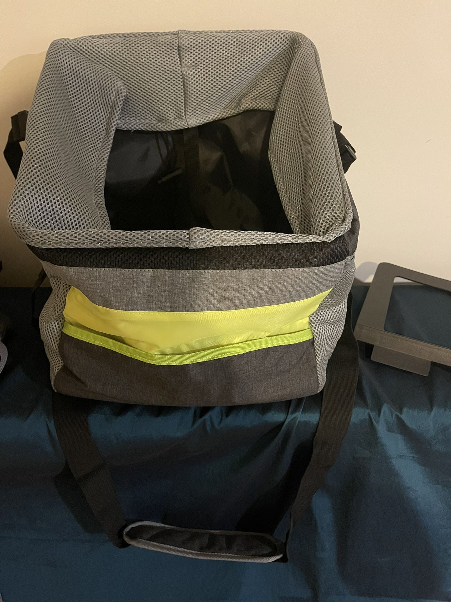 Safe Dog Bicycle Basket, Small Dog Pet Bicycle Frame with Removable Inner Cushion, Multiple Storage Bags - Suitable for Commuting, Shopping, Camping,