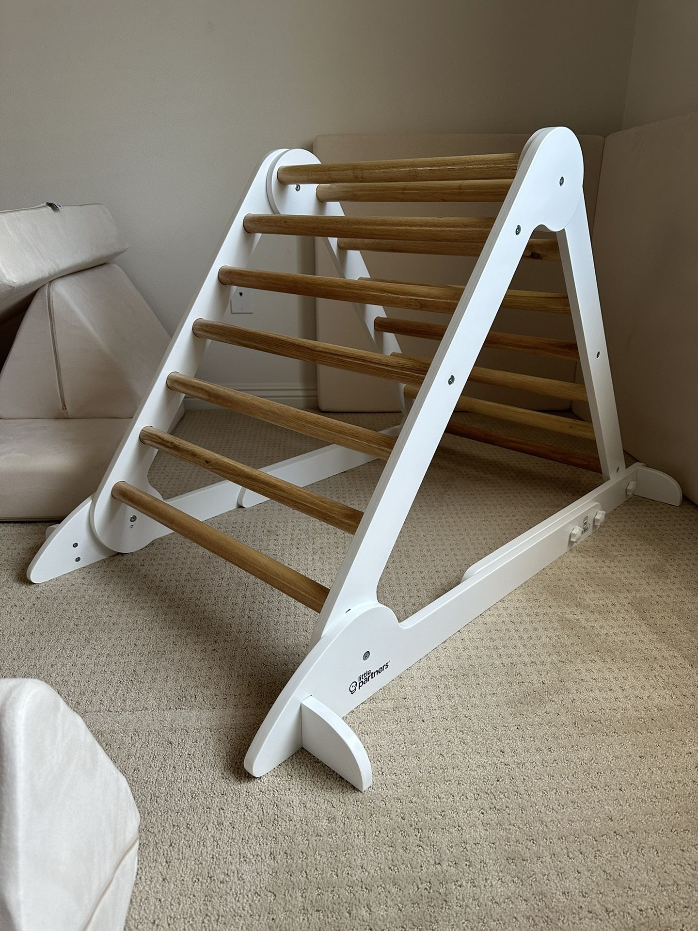 New/Never Used Little Partners Learn 'N Climb Triangle - Soft White/Natural