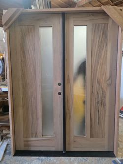 🚪 BRAZILIAN MAHOGANY DOUBLE ENTRY DOORS – $1,800