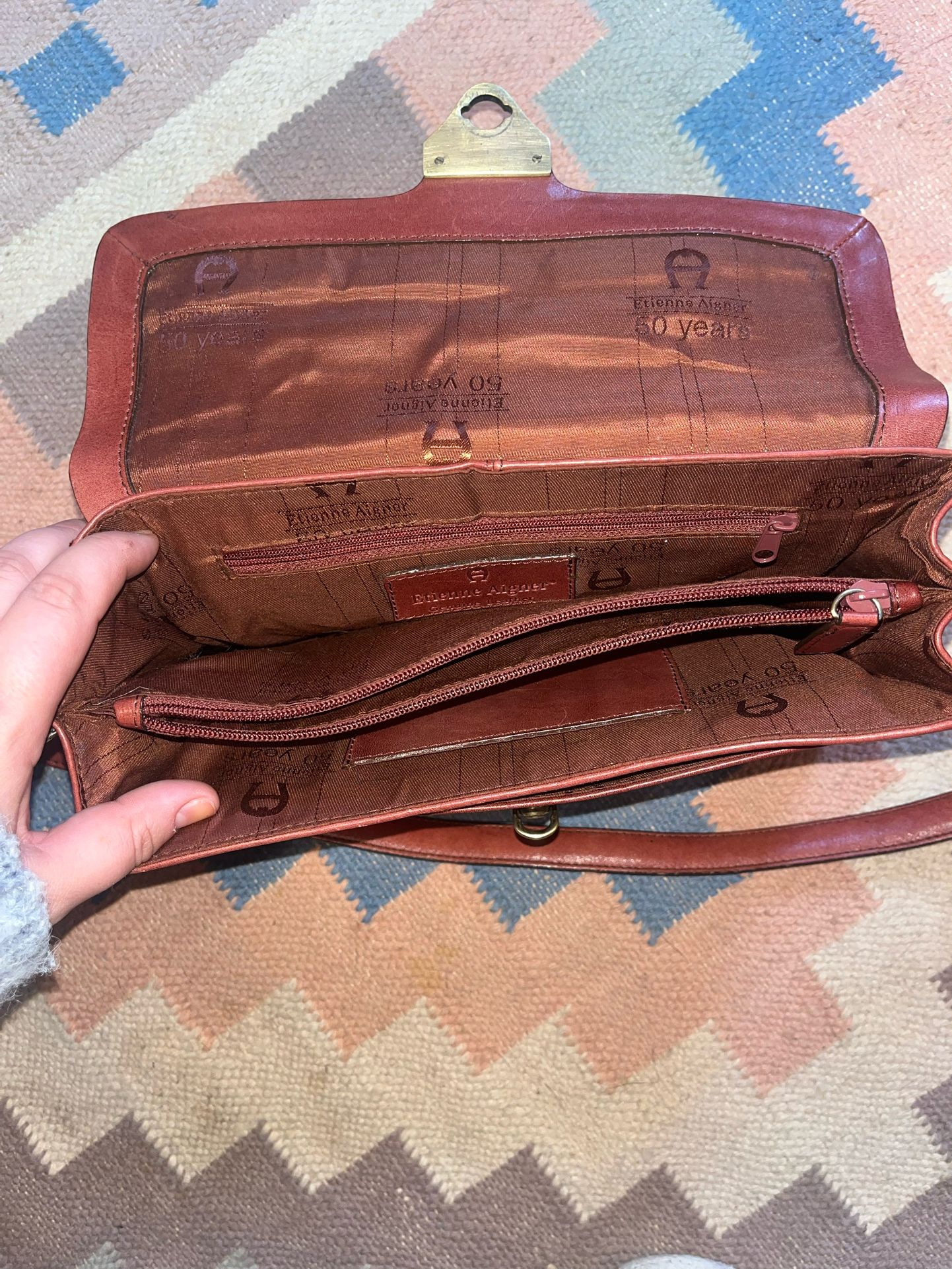 Etienne Aigner Authentic 50th Anniversary Brown Leather Purse