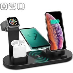 5 In 1 Wireless Charger Stand Pad For iPhone, Samsung, AirPods, and Apple Watch