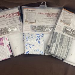 Shower Curtain W/ Liner & Hooks