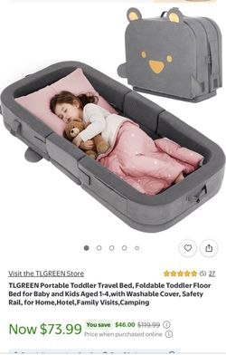 Toddler foldable portable bed