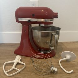 Red Artisan 5qt Kitchen aid Mixer