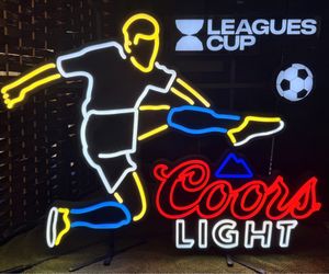 Coors Light Leagues Cup Soccer Neon Style LED Light