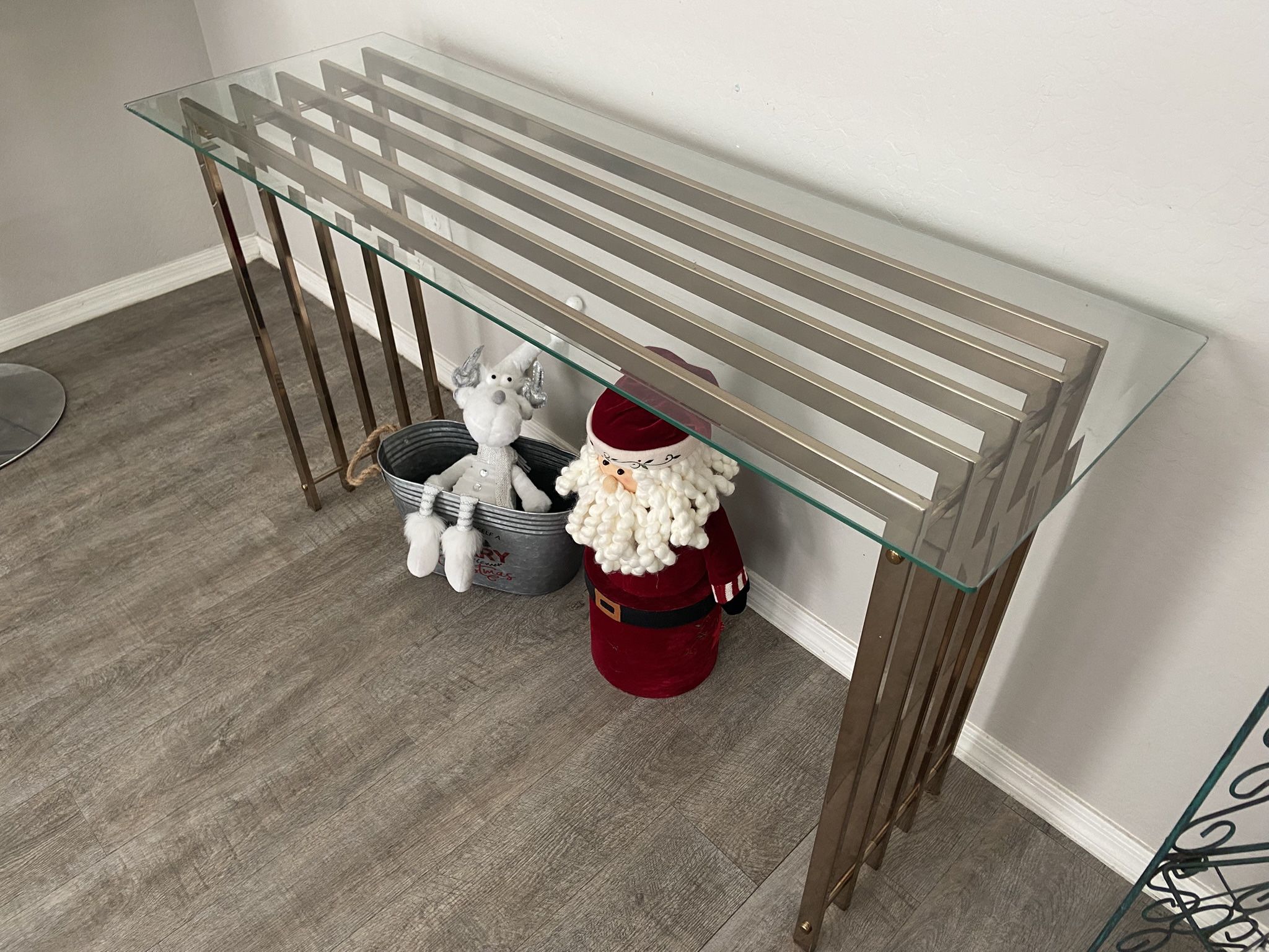 Gold mirrored Glass Coffee table set