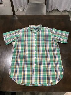 Ralph Lauren Classic Fit Men's L Multicolor Plaid Short Sleeve Woven Shirt