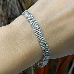 S925 silver chain chunky cuff bangle bracelet,Silver bracelet,Silver irregular cuff bracelet,Everyday bracelet jewelry,Gift for her  DETAILS   * Mater