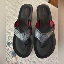 Coach wedge flip flop