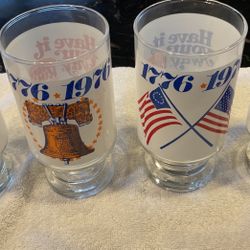    Burger King Collector’s Series Bicentennial Collector Series Glasses   Set of 4 