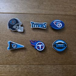 Lot Of 6 Tennessee Titans Shoe Charms