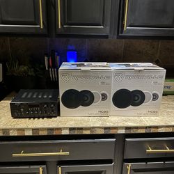 Amplifier with Rockville Speakers