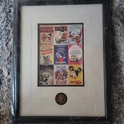 
Walt Disney Gallery HAPPY 70th BIRTHDAY MICKEY! Double Matted & Framed Gold Coin.