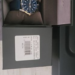 Bulova Watch Men's Gold And Blue Diver Dress Watch Worn 1 Time