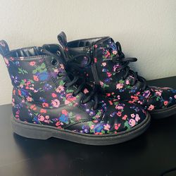 Floral Combat Boots