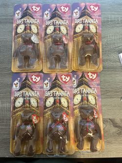  Brittania The Bear Beanie Babies Lot Of 6