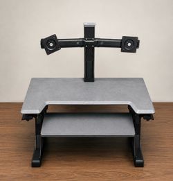 Stand up very desk - on top of desk