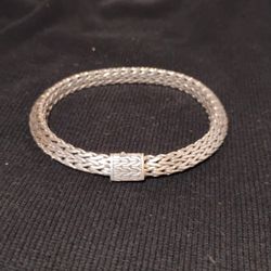 John Hardy Knife Edge Silver Bracelet Men Size up To 8